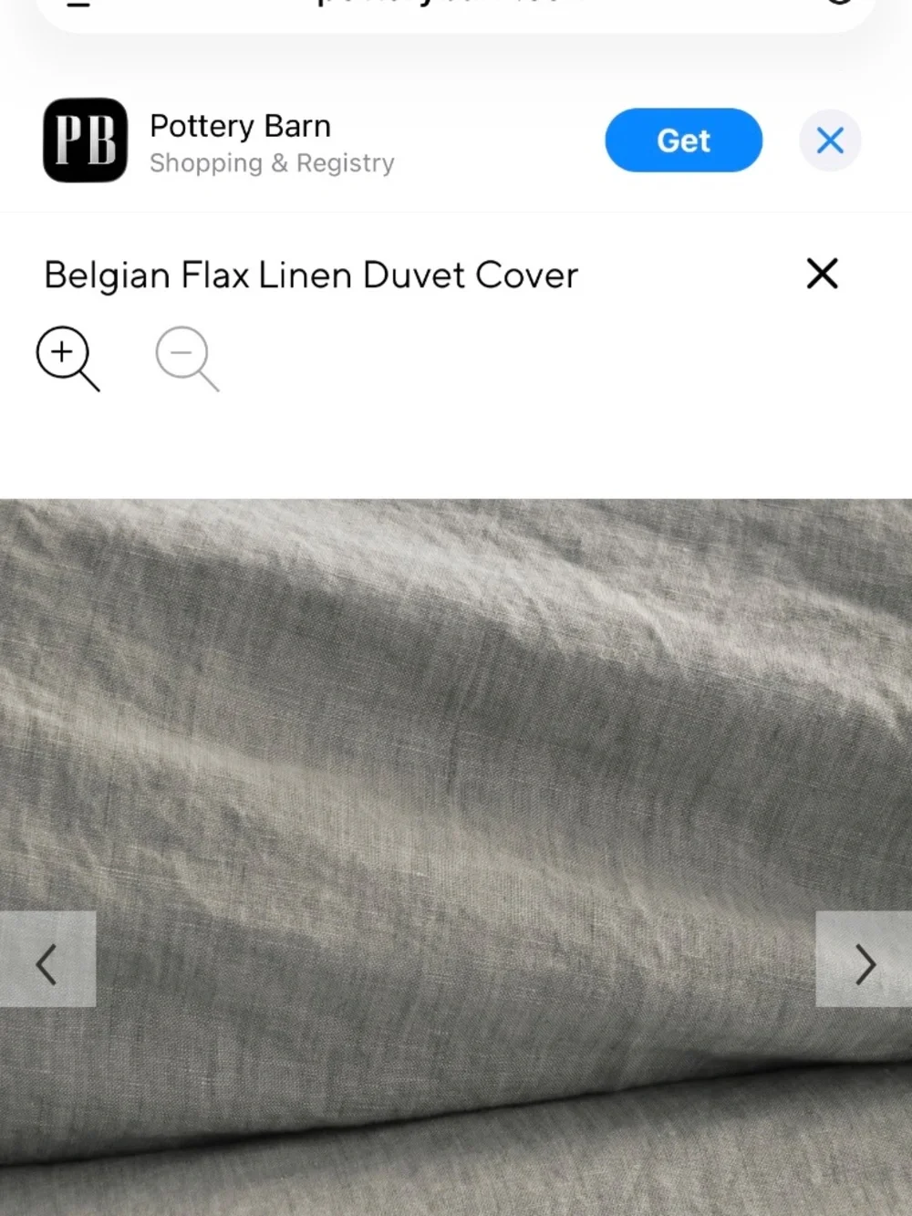 Pottery Barn Belgian Flax Linen Duvet Cover King/Cal. King